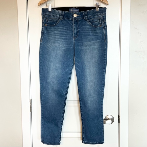 Democracy Ab solutions Ankle Skimmer Skinny jeans Mid rise Size 12 Stretchy - Picture 3 of 11